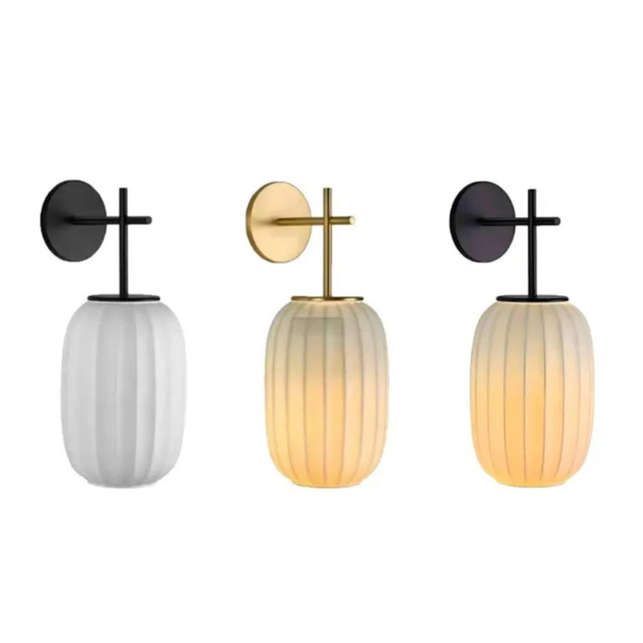 White Fabric Japanese Style Wall Lamp | Living Room, Bedroom, Hotel, Residential Space LP-66